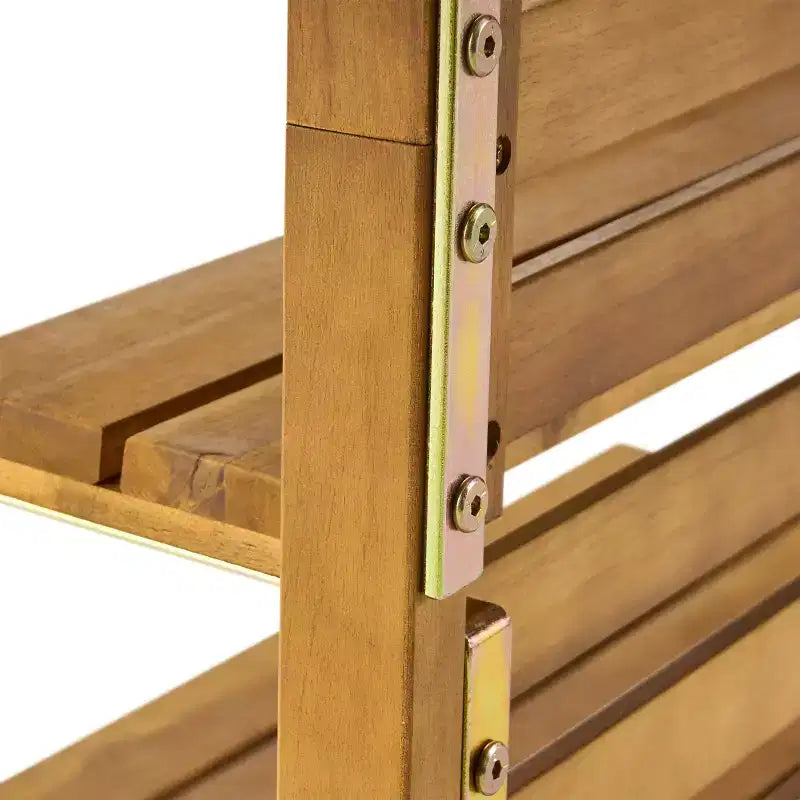 Christopher Knight Home Andrusia Banc de rangement d'extérieur rustique en bois d'acacia avec étagère, teck