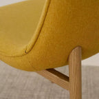 Ensemble de salle à manger rond 5 pièces, table piédestal 37" avec plateau aspect bois et chaises courbées rembourrées, style moderne-Panipeachy