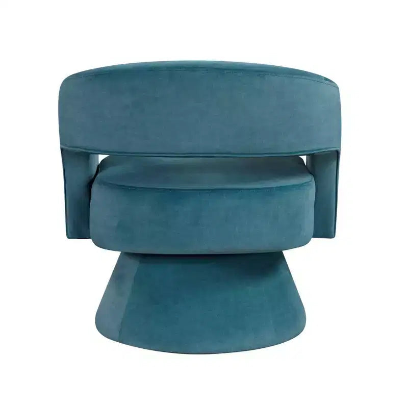 Fauteuil pivotant d'appoint de luxe moderne en velours GDFStudio Hudson
