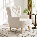 Fauteuil club Christopher Knight Home en boucle d'amande clouté