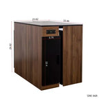 CLIHOME Table à manger extensible moderne multifonctionnelle avec prise, Table extensible peu encombrante avec rangement