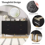 Commode cannelée à 7 tiroirs, Armoire de rangement moderne en bois, Meuble de chambre à coucher pour salon ou couloir