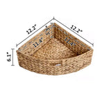 eHemco Hampton Meadows Table d'angle de rangement 4 niveaux avec 4 paniers en osier