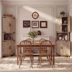 COZONY Meuble d'angle de ferme 65" avec portes et étagères réglables, Armoire de rangement d'angle haute pour cuisine et salon