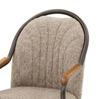 Chaises de salle à manger Chromcraft Douglas à roulettes, finition gris châtaigne (Lot de 2)