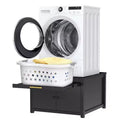 Socle pour laveuse et sécheuse en métal robuste noir/blanc – Unité simple, anti-vibration