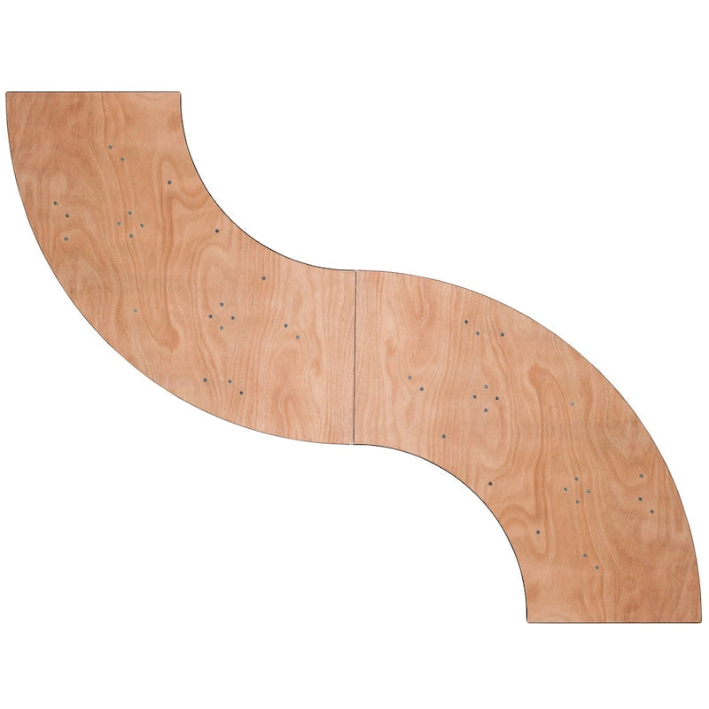 Table de banquet pliante en bois en serpentine de 1,22 m - 61 larg. x 122 prof. x 77 haut. (cm) - 61 larg. x 122 prof. x 77 haut. (cm)