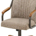 Chaises de salle à manger Chromcraft Douglas à roulettes, finition gris châtaigne (Lot de 2)