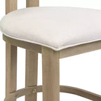 Christopher Knight Home Johnson Ensemble de 3 chaises de salle à manger hautes en bois d'hévéa rembourrées style ferme avec table cannelée