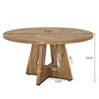 Table à manger ronde de 47 pouces pour 4 personnes, table de salle à manger en bois pour cuisine, salle à manger, salon - N/A
