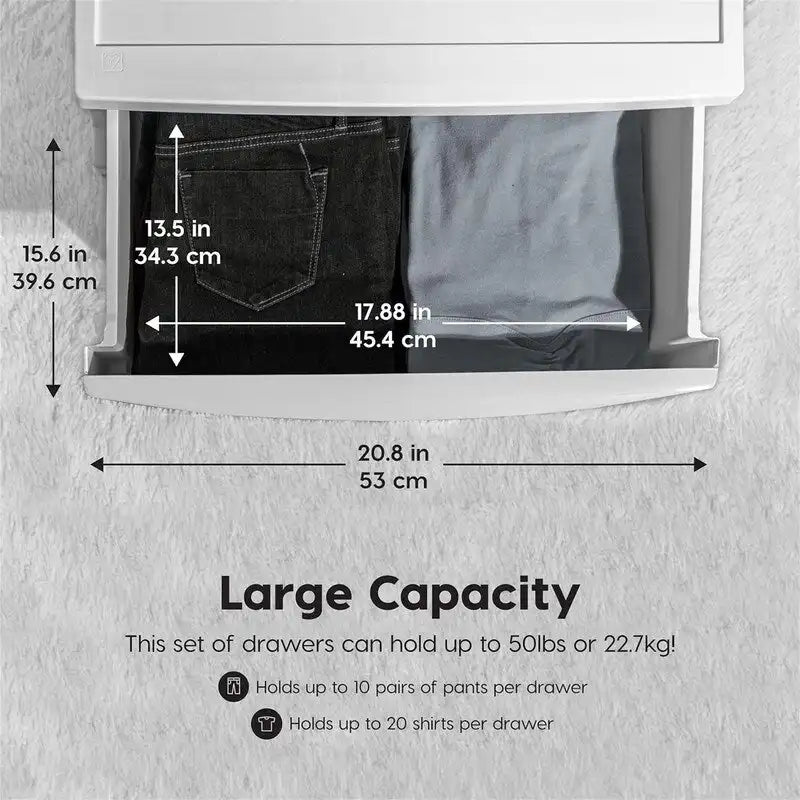 Commode de rangement large à 4 tiroirs