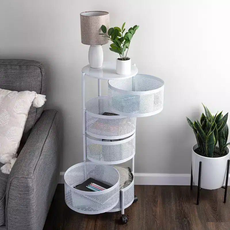 Meuble de rangement rond à 5 niveaux