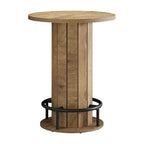 Table de bar bistrot ronde style industriel-ferme pour la maison, le café et le bureau, montage facile