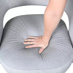 Fauteuil pivotant d'appoint de luxe moderne en velours GDFStudio Hudson