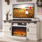 Meuble TV Cheminée de Ferme, Meuble Multimédia, Console Multimédia