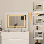 Famapy Coiffeuse de rangement blanche pliable - Table de maquillage compacte avec organisation
