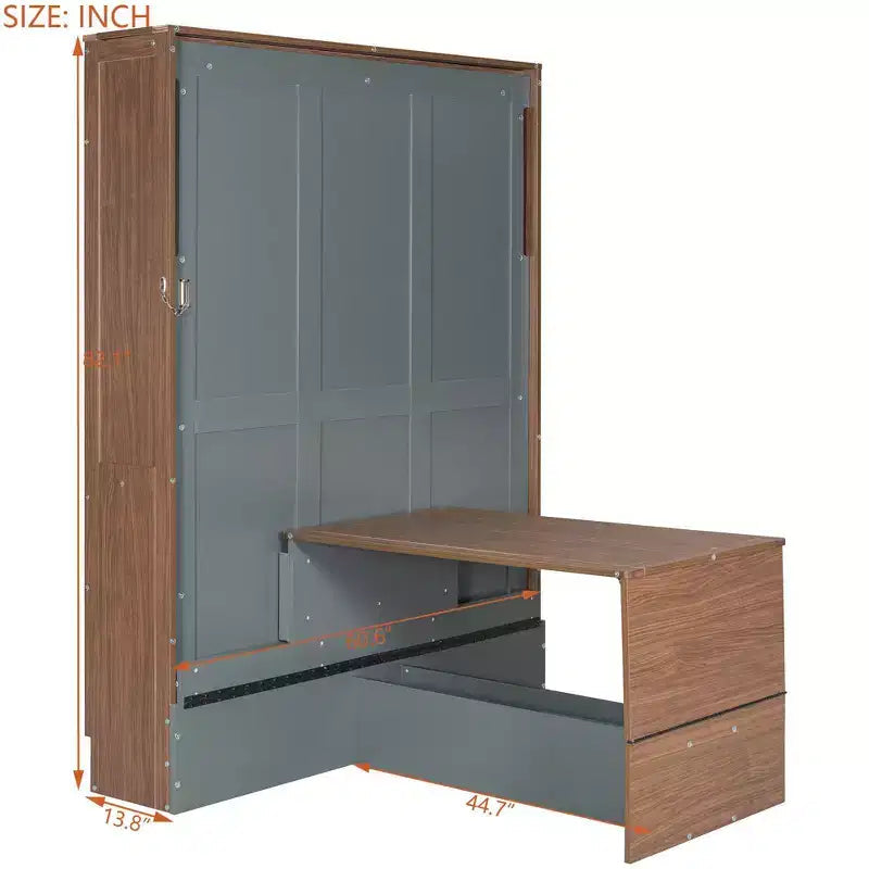 Lit escamotable GDF Studio Lawrence double avec bureau pliable