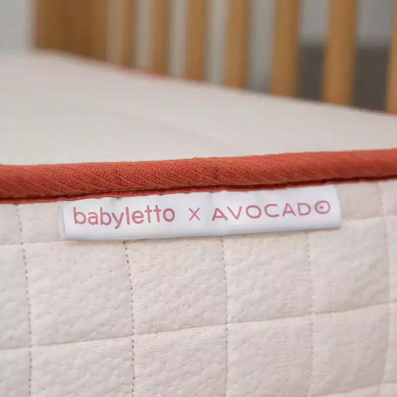 Matelas de berceau biologique Babyletto Babyletto x Avocado 2 étapes et 100 % non toxique - Blanc