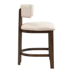 Christopher Knight Home Johnson Ensemble de 3 chaises de salle à manger hautes en bois d'hévéa rembourrées style ferme avec table cannelée