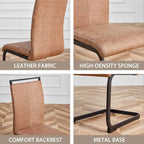 Chaises de salle à manger modernes en similicuir PU, lot de 4