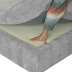 Grand canapé d'angle sectionnel en lin pour salon