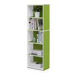 Furinno Étagère de rangement réversible 5 cubes pour livres, ouverte, horizontale ou verticale
