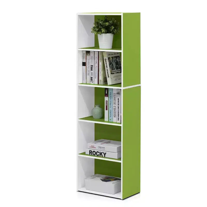 Furinno Étagère de rangement réversible 5 cubes pour livres, ouverte, horizontale ou verticale