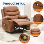 Fauteuil inclinable releveur avec massage et chauffage, fauteuils inclinables électriques surdimensionnés, siège de cinéma maison avec 2 porte-gobelets latéraux, fauteuil simple inclinable à bascule