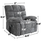 Fauteuil inclinable électrique double moteur avec massage et chaleur pour personnes âgées, grands fauteuils inclinables simples "Lazy Boy" avec télécommande