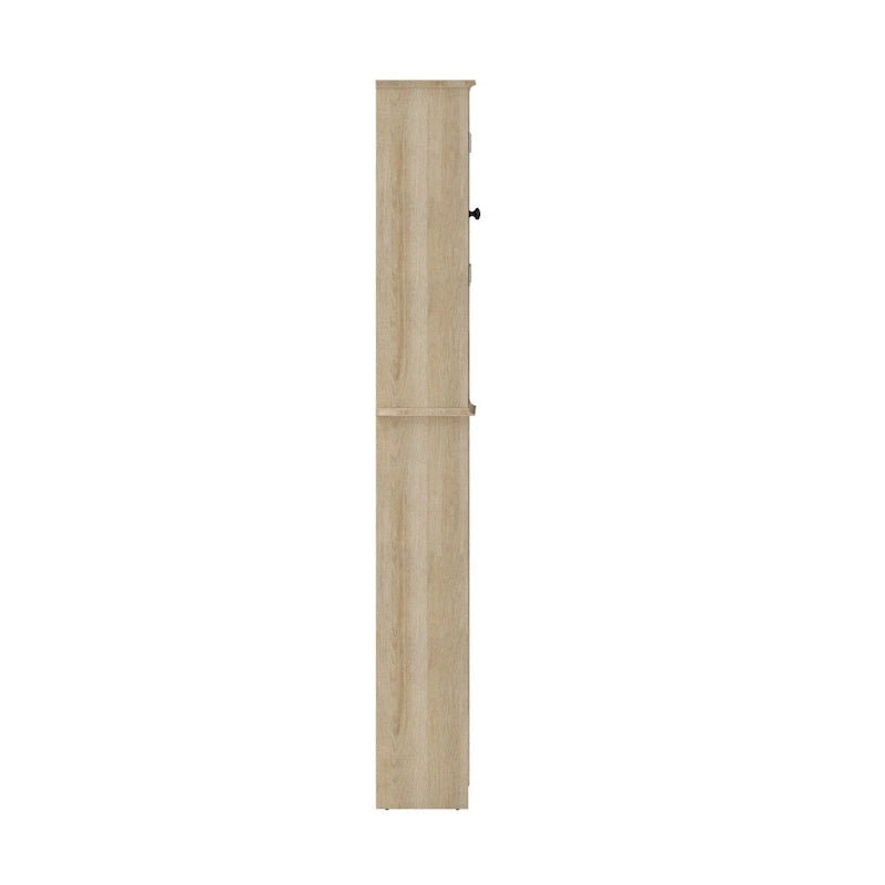 Armoire de salle de bain de style rustique à suspendre au-dessus des toilettes avec étagères et portes à fermeture magnétique
