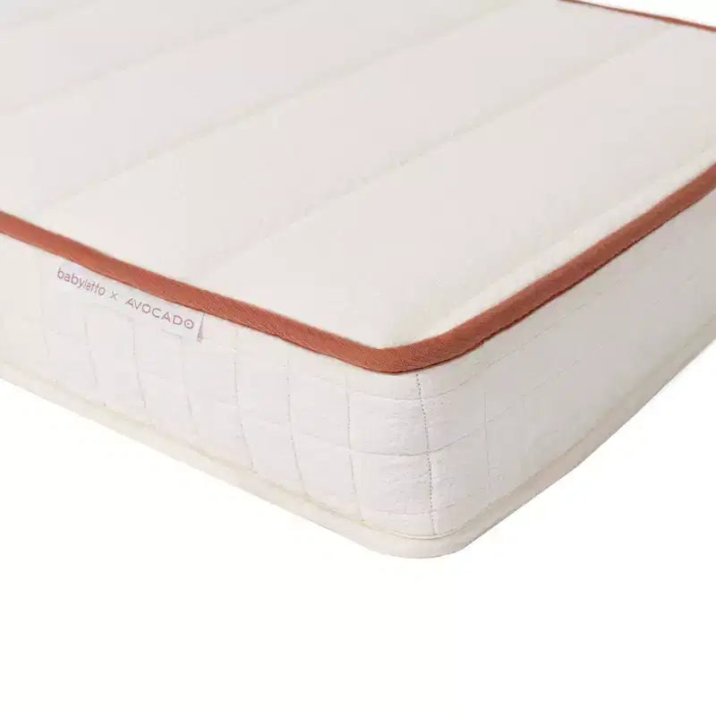 Matelas de berceau biologique Babyletto Babyletto x Avocado 2 étapes et 100 % non toxique - Blanc