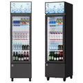 Réfrigérateur à boissons COZONY avec porte vitrée, glacière commerciale de 6,1 pi³ avec boîte lumineuse, sans givre pour bar, restaurant, magasin