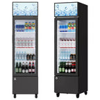 Réfrigérateur à boissons COZONY avec porte vitrée, glacière commerciale de 6,1 pi³ avec boîte lumineuse, sans givre pour bar, restaurant, magasin