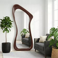 Dovelina 71H*31W Miroir asymétrique pleine longueur Miroir décoratif à poser Miroir de salle de bain moderne pour salon salle à manger entrée chambre à coucher