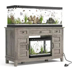 Meuble de support pour aquarium de 55-75 gallons de style ferme, support d'aquarium avec prise de courant, support d'aquarium robuste de 1400 livres avec support pour poissons/tortues/terrarium de reptiles