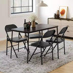 Lot de 8 chaises pliantes tout acier avec dossier, chaises pliantes en métal robustes, capacité de 159 kg, convient pour l'intérieur et l'extérieur