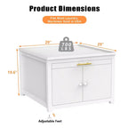 Socle pour laveuse et sécheuse en métal robuste noir/blanc – Unité simple, anti-vibration