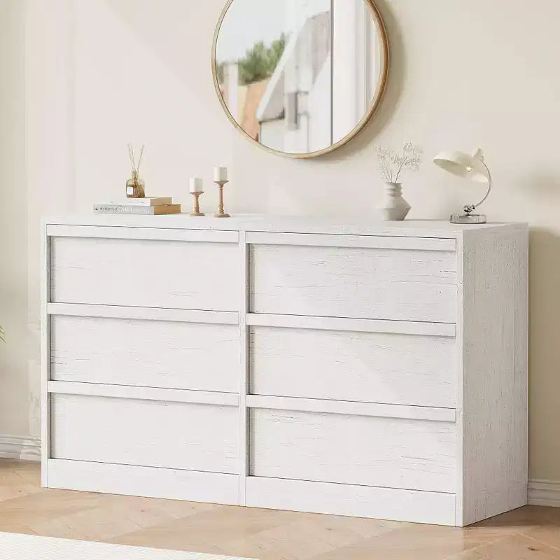 Commode à 6 ou 8 tiroirs, Grande commode de style moderne pour chambre à coucher, salon, chambre d'enfant