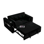 Canapé convertible 54 pouces avec lit gigogne, double assise, fonction relax
