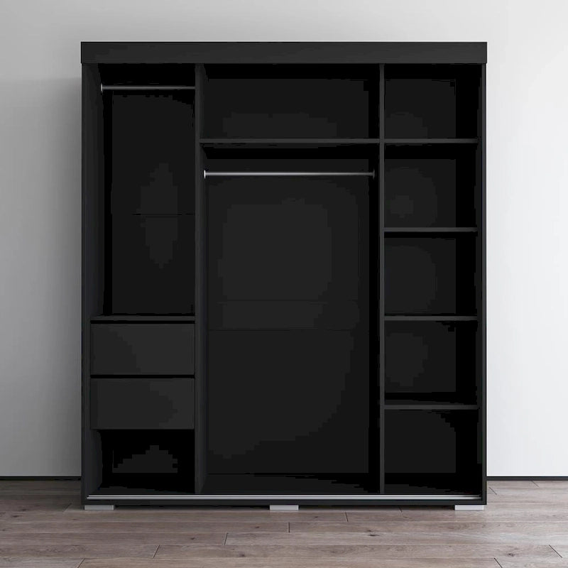 Armoire Aria moderne à 3 portes avec miroir