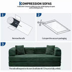 Canapé-lit convertible 5-en-1 de 80,7 po, velours côtelé, 544 kg, aucun assemblage requis