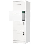 Moasis 51H Classeur Vertical à 4 Tiroirs Verrouillable pour Bureau à Domicile