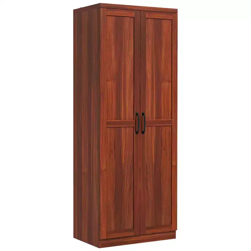 Garde-manger de cuisine 2 portes de 160 cm, meuble de rangement autoportant avec 5 étagères et 2 étagères réglables pour salle à manger