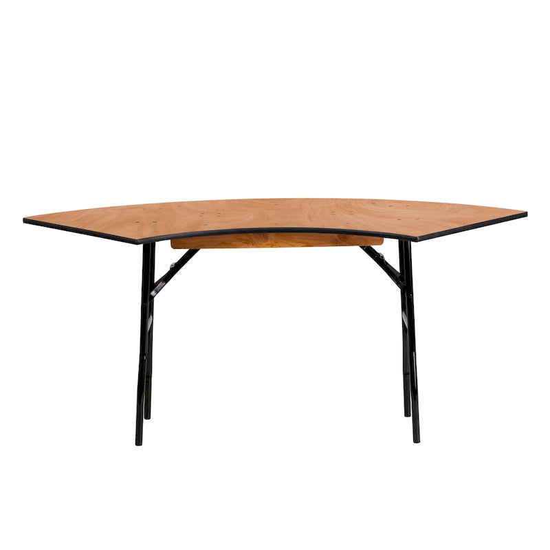 Table de banquet pliante en bois en serpentine de 1,22 m - 61 larg. x 122 prof. x 77 haut. (cm) - 61 larg. x 122 prof. x 77 haut. (cm)