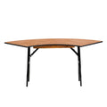 Table de banquet pliante en bois en serpentine de 1,22 m - 61 larg. x 122 prof. x 77 haut. (cm) - 61 larg. x 122 prof. x 77 haut. (cm)