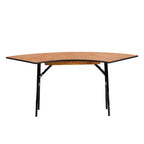 Table de banquet pliante en bois en serpentine de 1,22 m - 61 larg. x 122 prof. x 77 haut. (cm) - 61 larg. x 122 prof. x 77 haut. (cm)