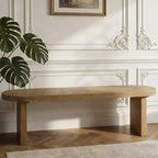 Banc de salle à manger en pin de style campagnard Chaeryeong de Christopher Knight Home avec coins arrondis