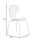 LeisureMod Bristol Ensemble de Salle à Manger 5 Pièces Table à Manger Ronde, 4 Chaises de Salle à Manger en Plastique Pieds Blancs