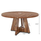 Table à manger ronde de 47 pouces pour 4 personnes, table de salle à manger en bois pour cuisine, salle à manger, salon - N/A