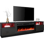 Meuble TV électrique de 36 po avec foyer, centre de divertissement et console TV pour téléviseurs jusqu'à 80 po, chauffage d'appoint moderne pour salon